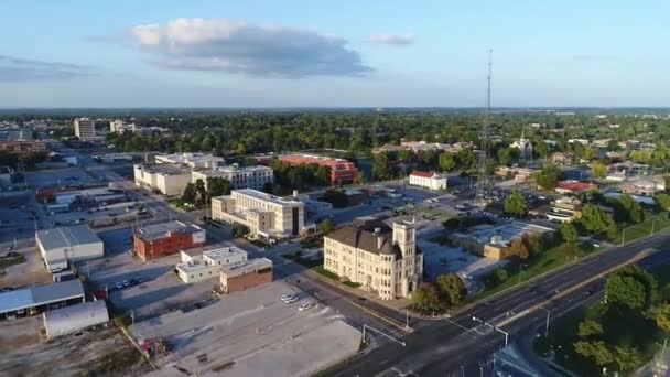 Springfield Missouri Drone View Şehir Merkezi Muhteşem Manzara — Stok video