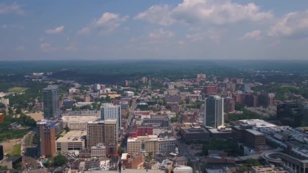 Stamford Vistas Drone Centro Ciudad Connecticut Paisaje Increíble Long Island — Vídeo de stock