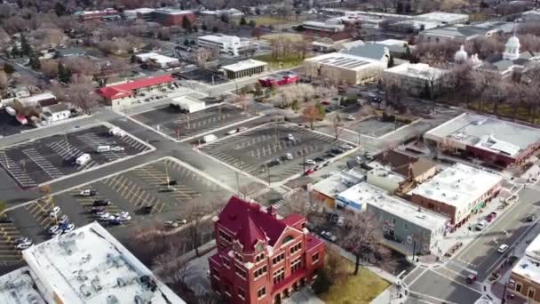 Carson City Vistas Drone Centro Ciudad Nevada Paisaje Asombroso — Vídeo de stock