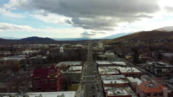 Carson City Aerial View Downtown Amazing Landscape Nevada — Stock Video