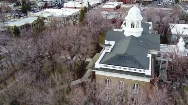 Carson City Nevada State Capitol Downtown Drone View Amazing Landscape — 비디오