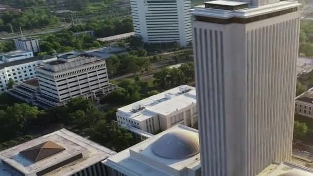 Tallahassee Fast Aerial Latanie Capitol Hill Florida State Capitol Downtown — Wideo stockowe