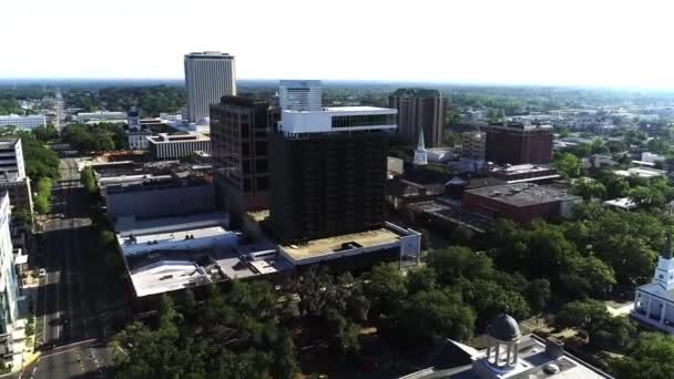 Tallahassee Aerial Flying Φλόριντα Downtown Καταπληκτικό Τοπίο — Αρχείο Βίντεο