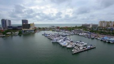 Clearwater, Drone View, Florida, Clearwater Liman Marina, Meksika Körfezi