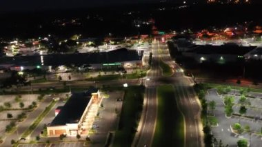 Gainesville, Florida, City Lights, Drone View, Şehir Merkezi