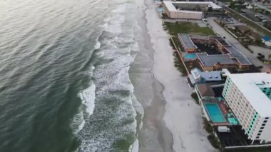Daytona Plajı, Hava Manzarası, Florida 'nın Atlantik Kıyısı, İnanılmaz Manzara
