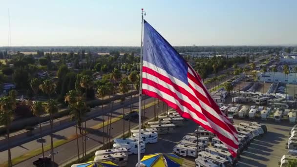Bakersfield Vista Drone Centro Cidade Paisagem Incrível Califórnia — Vídeo de Stock