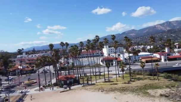 Santa Barbara Drone View California Downtown Amazing Landscape — 비디오