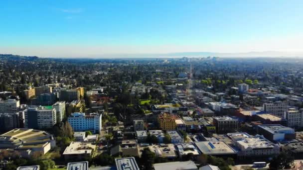 Berkeley Drone View Downtown Amazing Landscape Californië — Stockvideo