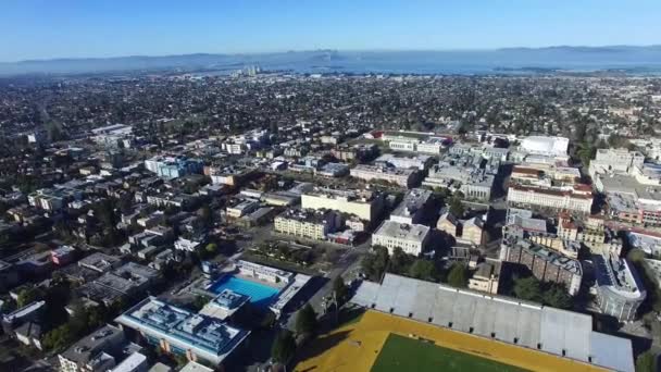 Берри Drone View Downtown Калифорния Amazing Lands — стоковое видео