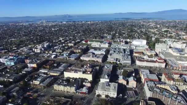 Berkeley Drohnenblick Kalifornien Innenstadt Erstaunliche Landschaft — Stockvideo