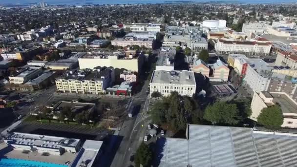 Berkeley Drohnenblick Kalifornien Erstaunliche Landschaft Innenstadt — Stockvideo