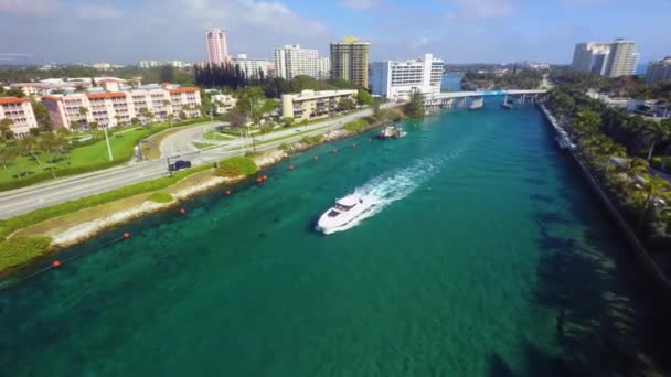 Boca Raton Vista Aérea Florida Boca Raton Inlet Paisagem Incrível — Vídeo de Stock