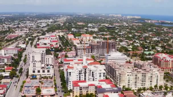 Boca Raton Luftaufnahme Erstaunliche Landschaft Florida Innenstadt — Stockvideo