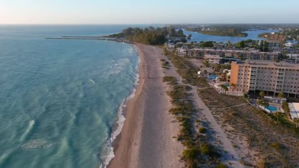 Venice Beach Florida Golfo México Voar Aéreo Paisagem Incrível — Vídeo de Stock