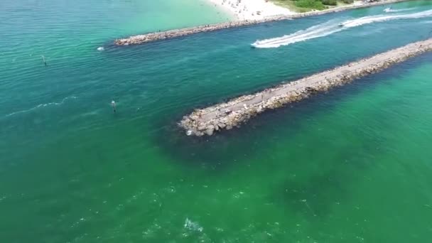 Venedig Florida Mexikanska Golfen Venedig Inlopp Flyg — Stockvideo