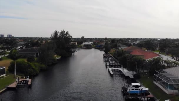 Cape Coral Waterfront View Amazing Landscape Letecké Létání Florida — Stock video