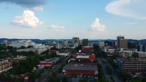 Chattanooga Drone View Downtown Теннесси Amazing Lands — стоковое видео