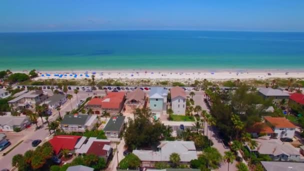 Pass Grille Pete Beach Drone View Gulf Mexico Florida — 图库视频影像