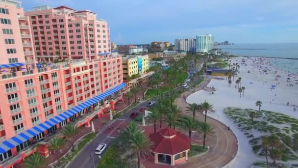 Clearwater Luftaufnahme Florida Clearwater Beach Golf Von Mexiko — Stockvideo