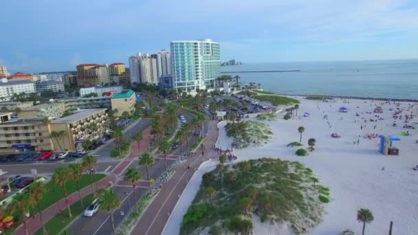 Clearwater Aerial View Φλόριντα Κόλπος Του Μεξικού Clearwater Beach — Αρχείο Βίντεο