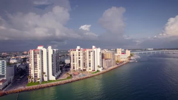 クリアウォーター フロリダ クリアウォーターパス 素晴らしい景色 空中ビュー — ストック動画