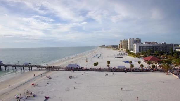 Clearwater Luftaufnahme Golf Von Mexiko Clearwater Beach Florida — Stockvideo