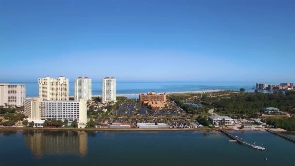 Clearwater Vista Aérea Golfo México Sand Key Beach Florida — Vídeo de stock