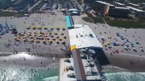Cocoa Beach Westgate Cocoa Beach Pier Luftaufnahme Floridas Atlantikküste — Stockvideo