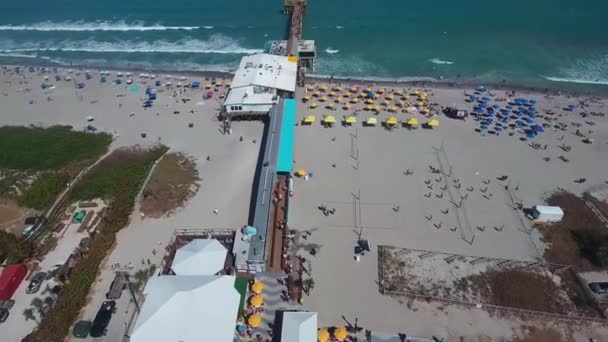 Cocoa Beach Westgate Cocoa Beach Pier Floridas Atlantic Coast Aerial — 비디오