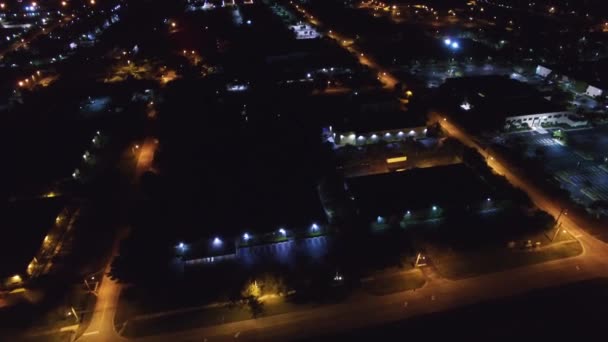 Coral Springs Noite Flórida Vista Drone Paisagem Incrível Luzes Cidade — Vídeo de Stock