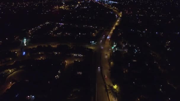 Coral Springs Gece Florida Drone View Şehir Işıkları Muhteşem Manzara — Stok video