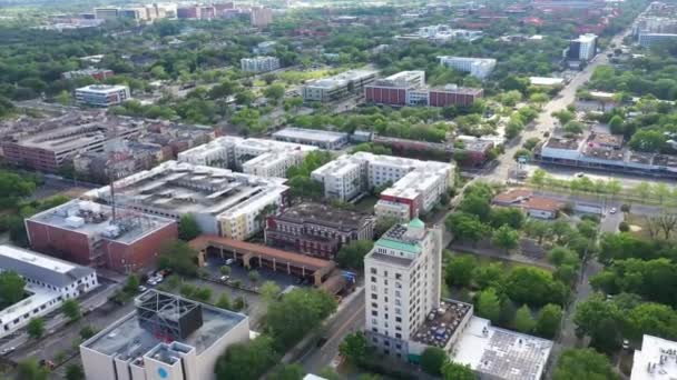 Gainesville Luftaufnahme Innenstadt Erstaunliche Landschaft Florida — Stockvideo