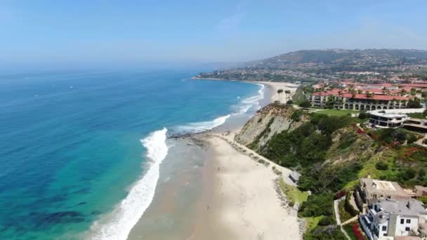 Dana Point Havadan Bakış Nanılmaz Manzara California Dana Strands Sahili — Stok video