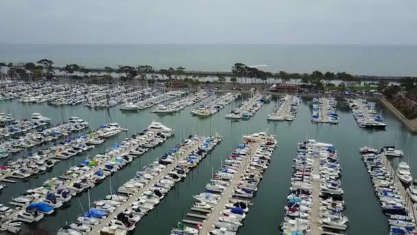 Dana Point Калифорния Aerial View Amazing Lands Dana Point Harbor — стоковое видео