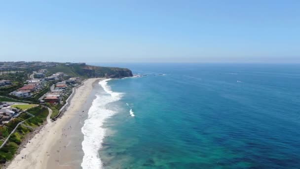 Dana Point Dana Strands Beach Aerial View Amazing Landscape California — Stock video