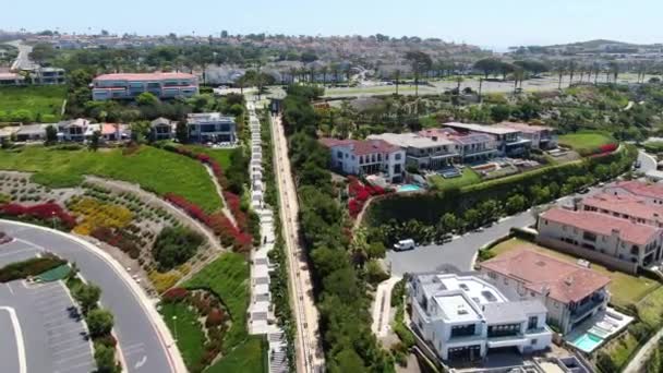 Dana Point California Aerial View Amazing Landscape Downtown — Stock video