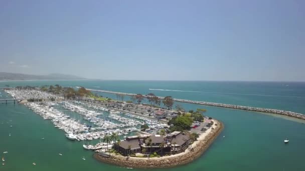 Dana Point Kalifornien Flygfoto Dana Point Harbor Fantastiskt Landskap — Stockvideo