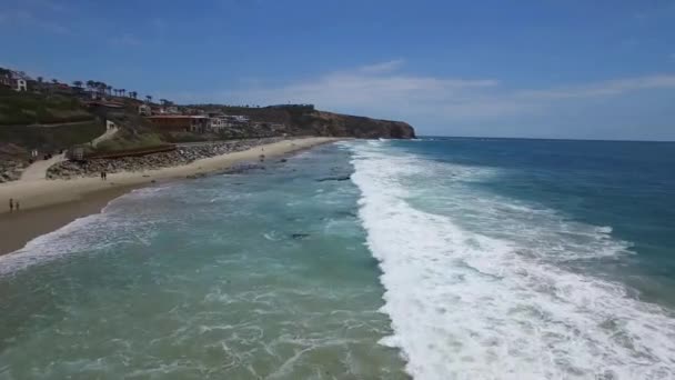 Dana Point Dana Strands Beach Flygfoto Kalifornien Fantastiskt Landskap — Stockvideo