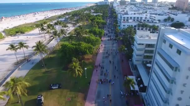 Daytona Beach Aerial View Флорида Atlantic Ave Amazing Lands — стоковое видео