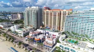 Fort Lauderdale, Florida, Lauderdale Plajı, Drone View, Atlantik Okyanusu