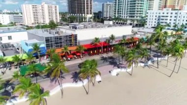 Fort Lauderdale Beach Bulvarı, Drone View, Lauderdale Sahili, Florida