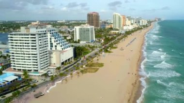 Fort Lauderdale, Florida, Drone View, Atlantik Okyanusu, Lauderdale Sahili