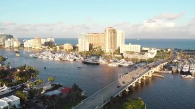 Fort Lauderdale, Air View, Las Olas Marina, New River, Florida