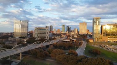 Fort Worth, Aerial View, Batı 7. Cadde Köprüsü, Şehir Merkezi, Teksas
