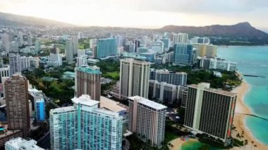 Honolulu, Oahu, Hava Manzarası, Hawaii, Honolulu Limanı, Şehir Merkezi