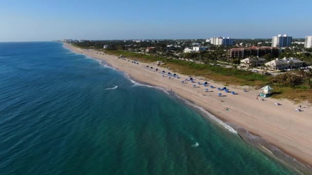 Delray Beach Vista Aerea Costa Atlantica Della Florida Paesaggio Incredibile — Video Stock