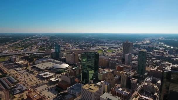 Fort Worth Vedere Aeriană Peisaj Uimitor Texas Centru — Videoclip de stoc