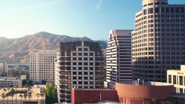 Glendale Californië Downtown Aerial View Amazing Landscape — Stockvideo