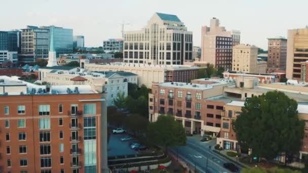 格林维尔 南卡罗来纳州 市中心 迷人的风景 空中景观 — 图库视频影像